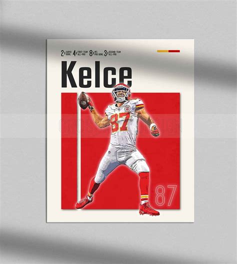 Travis Kelce Print Travis Kelce Poster Kansas City Chiefs Art - Etsy