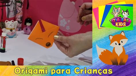 Origami para crianças Raposa YouTube