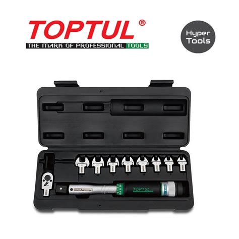 TOPTUL 10PCS 3 8 DR Head Interchangeable Spanner Torque Wrench Set