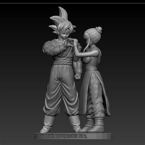 STL file Goku and Chichi love・3D printer model to download・Cults