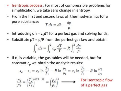 Compressible flows in fluid mechanics in chemical engineering