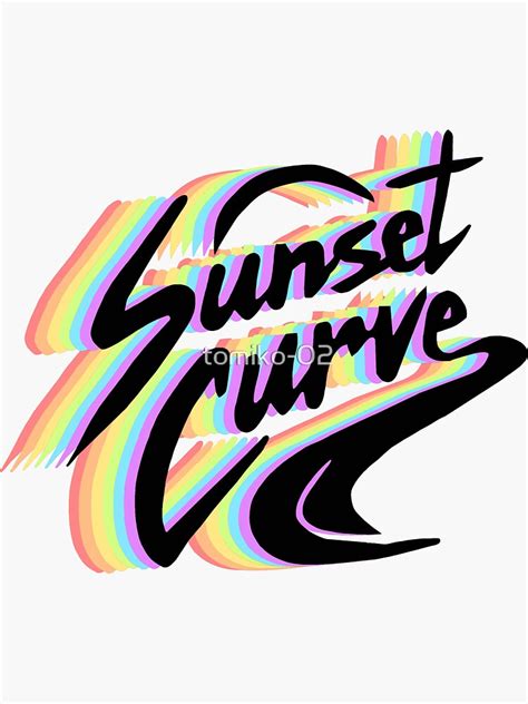 "Rainbow Sunset Curve Logo" Sticker by tomiko-02 | Redbubble