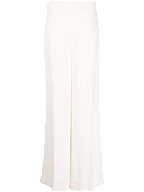 Stella Mccartney High Waisted Flared Trousers White Farfetch Uk