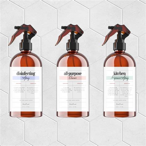 Editable Cleaning Label Template For 16 Oz Spray Bottles – RunawayShea ...