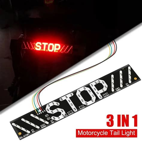 Universal LED Turn Signals Para Motocicleta Luz De Freio Intermitente