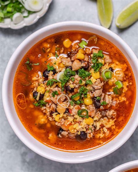 Easy Taco Soup Recipe With Ground Turkey Healthy Fitness Meals