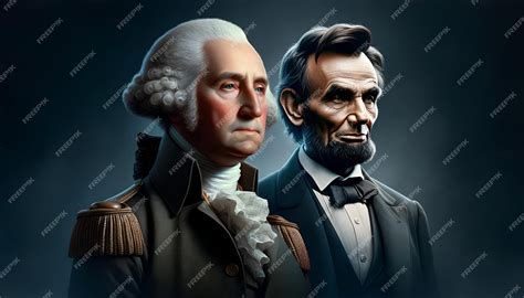 Premium Photo | Realistic illustration of george washington and abraham ...