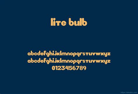 Lite Bulb Font Free Download Ttf Otf Wisabo Fonts