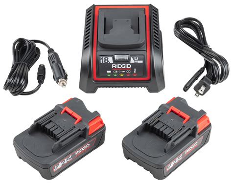 RIDGID Battery and Charger Kit, 2.5 Ah, Li-Ion, 18V DC - 780AX1|66013 - Grainger