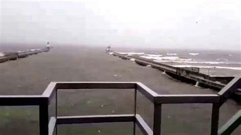 Strong Winds And High Waves Flood Duluths Canal Park Pier November