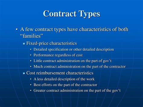 Ppt Contract Types Powerpoint Presentation Free Download Id474309