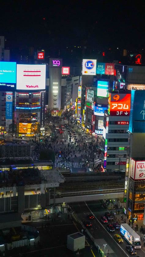 Shibuya Crossing - Night View of Tokyo