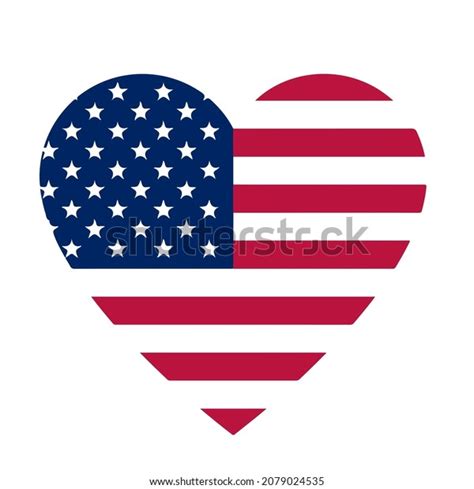 American Flag Heart Vector Design Stock Vector Royalty Free