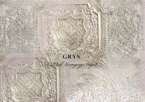 Grys Textured Decoupage Paper Textured Stencil Redesigns