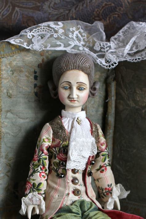 Art Antique French Court Style Wooden Doll Poseable Articulated Jointed Collection Doll