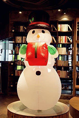 Fanshunlite Christmas Inflatable 8 FT Snowman With Hat Lighted Blow Up