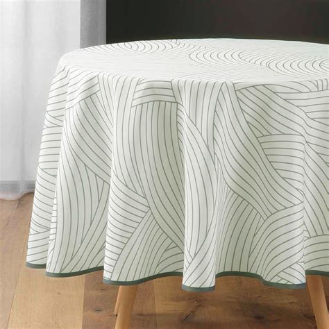 Nappe Ronde Anti Tache Cm Linea Blanche Linge De Table Eminza