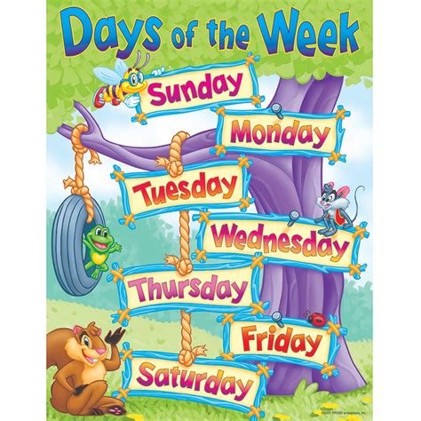 Printable Days Of The Week Chart Printable Word Searches