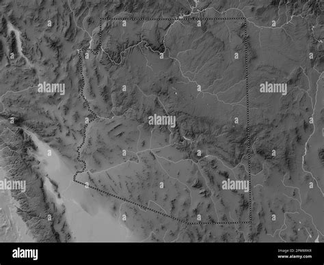 Arizona State Of United States Of America Grayscale Elevation Map