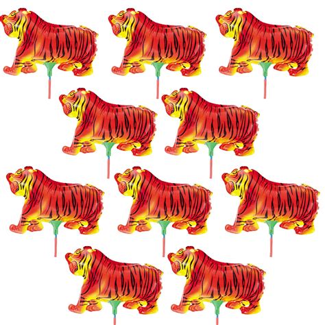 10x Folienballon Tiger Tier Helium Ballon Luftballon Ballon