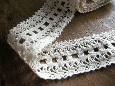 Ecru Cotton Crochet Lace Trim Insertion Lace Etsy