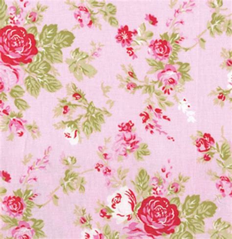 Pink Rose Floral Fabric Etsy Shabby Chic Fabric Shabby Fabrics