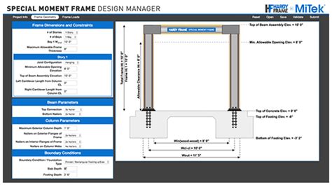 Moment Frame Designer Mitek Residential Construction Industry