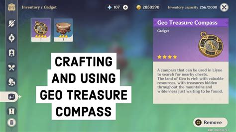 Crafting And Using The Geo Treasure Compass Genshin Impact Gameplay Youtube