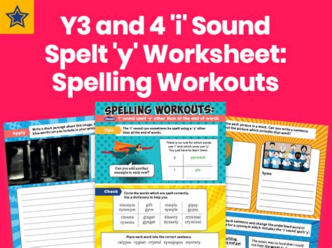 Years 3 And 4 I Sound Spelt Y Worksheet Spelling Workouts