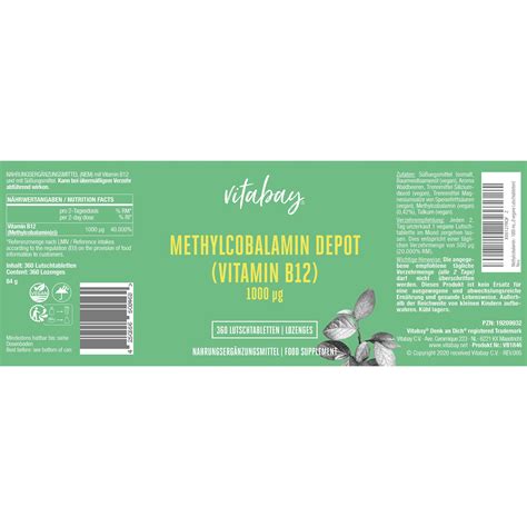 Vitabay Vitamin B Depot Mcg St Shop Apotheke