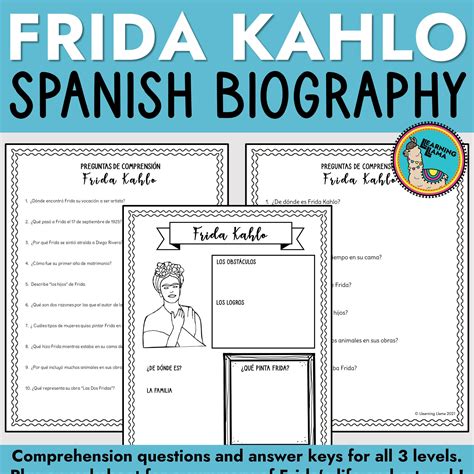 Frida Kahlo Biografia en Español Made By Teachers