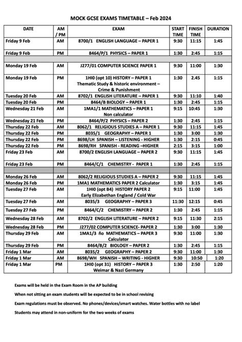 Gcse Exams Timetable 2024 Orly Pansie