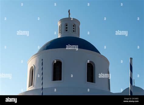 The Dome Of The Traditional Greek Orthodox Panagia Platsani Church In