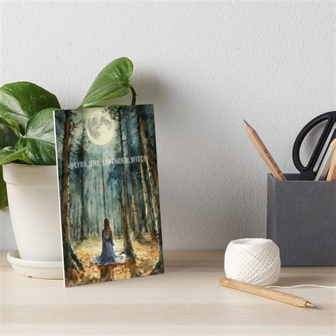 Consulting The Moon 7x5 Altar Print Download Only Witchy Watercolour