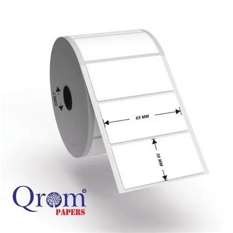 White Paper Adhesive Labels For Garments Packaging Type Roll At Rs