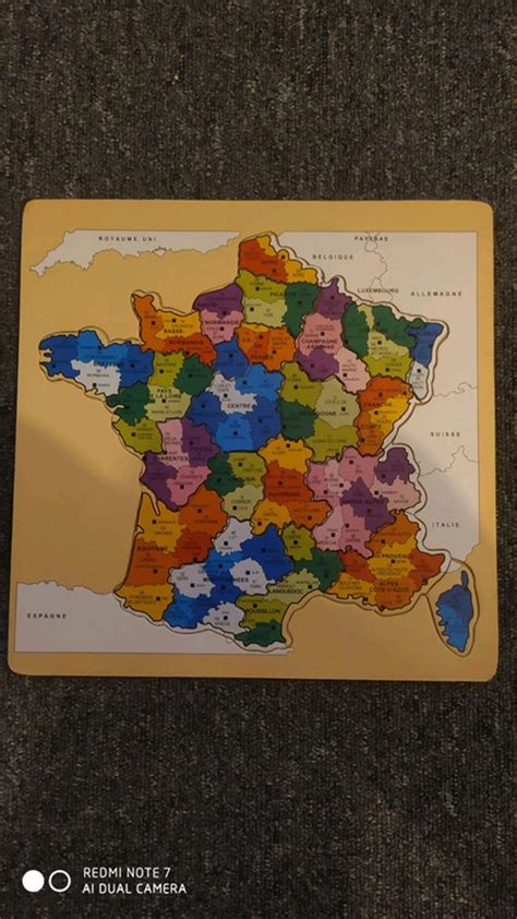 Puzzle Bois Carte De La France Beebs