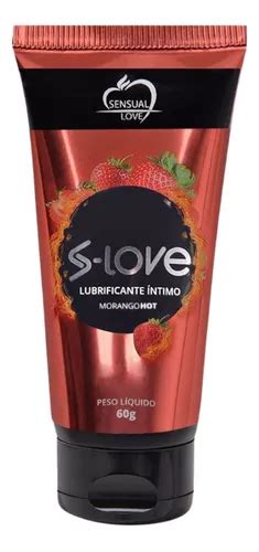 Gel Lubrificante Íntimo Sabor Morango Hot 60ml Sensual Love MercadoLivre