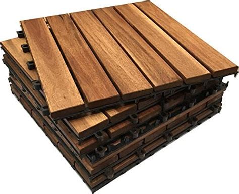 Buy CLICK DECK 6 Slat Extra Thick Wooden Interlocking Acacia Hardwood