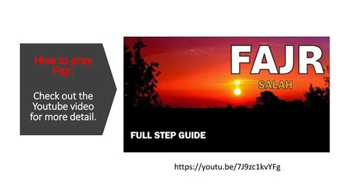 How To Pray Fajr Step By Step Ppt