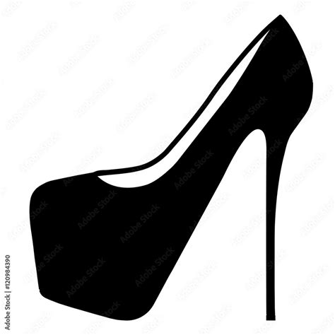 gz18 GrafikZeichnung - women shoe silhouette clipart - high heel xxl ...