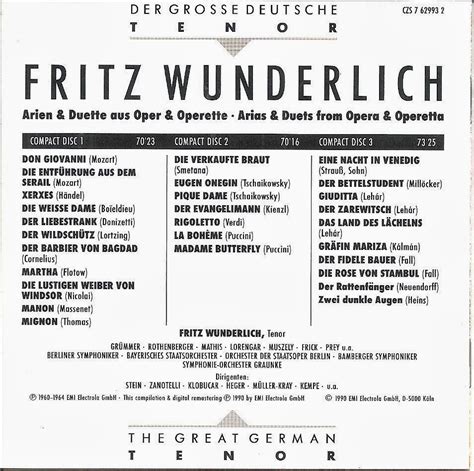 Afina Tus Oidos Fritz Wunderlich X Great German Tenor Sings