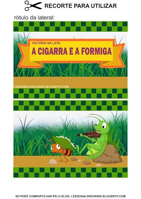 História na lata A cigarra e a formiga material gratuito Yoga Kids