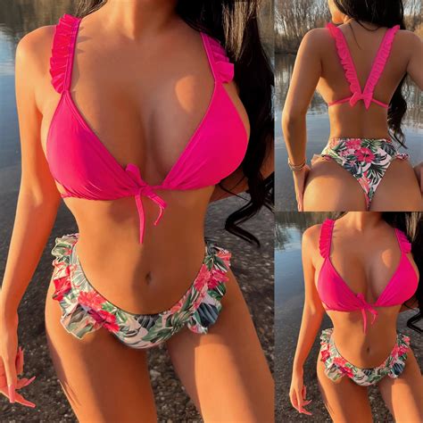 Zunfeo Bikini Swimsuits For Women Sexy Bikini Set Camisole Beachwear