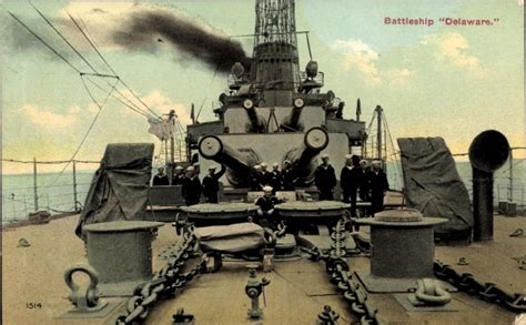 Ansichtskarte Postkarte Us Amerikanisches Kriegsschiff Uss Delaware