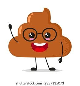 Cute Happy Poo Character Wear Eyeglasses Stock Vector (Royalty Free) 2357135073 | Shutterstock