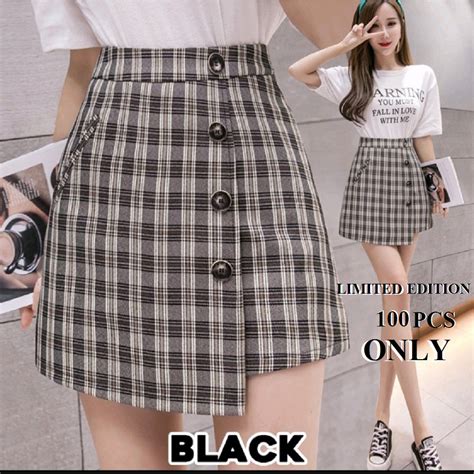 Jual ROK CELANA KOTAK PENDEK KOREAN MINI SKIRT ROK CELANA WANITA