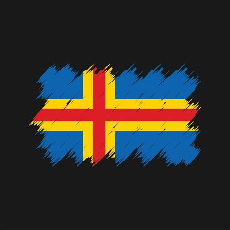 Aland Islands Flag Brush National Flag Vector Art At Vecteezy