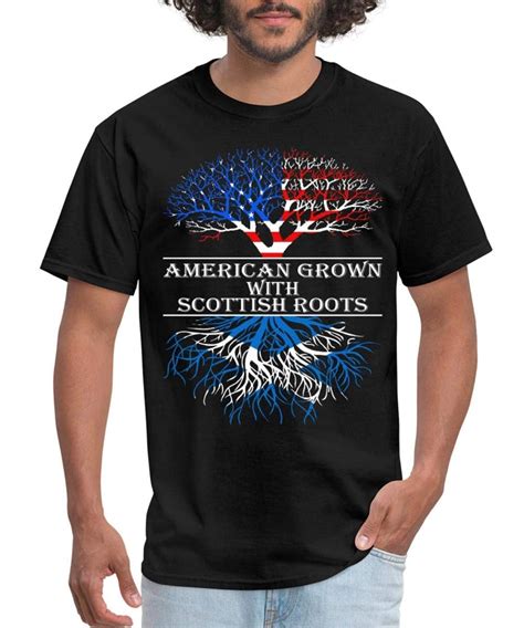 American Grown With Scottish Roots T Shirt Kitilan