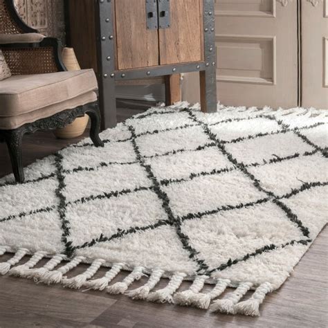 Langley Street Tapis Poil Long Motif G Om Trique Nou La Main En