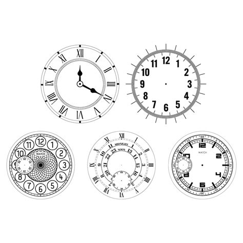 Cute Clock Face Svg Bundles Clock Face Png Clock Face Clipart Clock Face Svg Circuit For